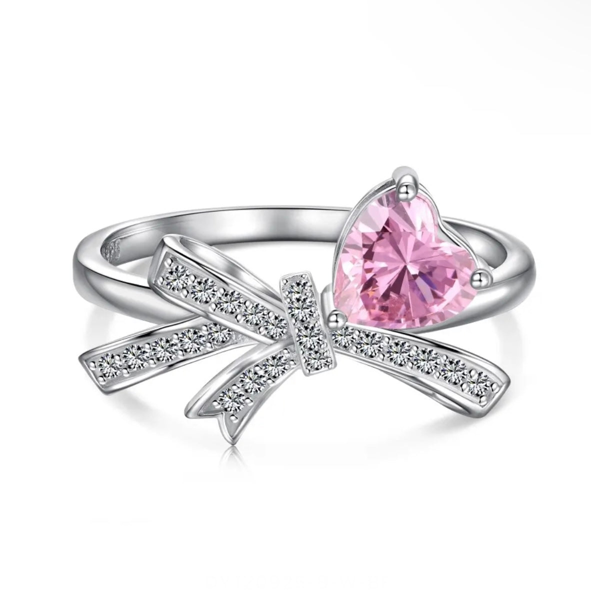 Pink Heart Diamond Ring